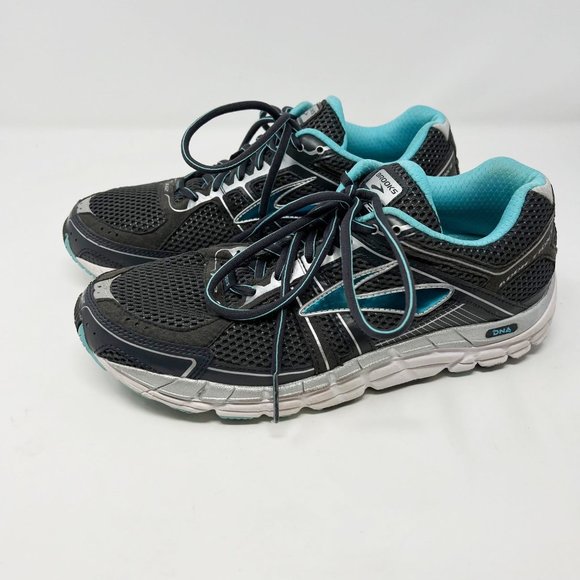 Brooks DNA Addiction 12 Womens Sneaker 10.5 Black Teal‎ Running Athletic Walking - Picture 3 of 4